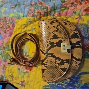 Urban outfitters faux snake skin bag
